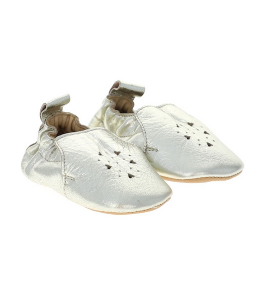 Chaussons bébé Jolis Cœurs dorés 12-18 mois