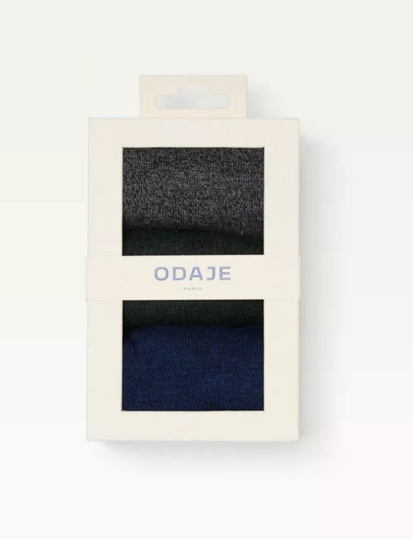 Chaussette Chiné - Gris bleu vert