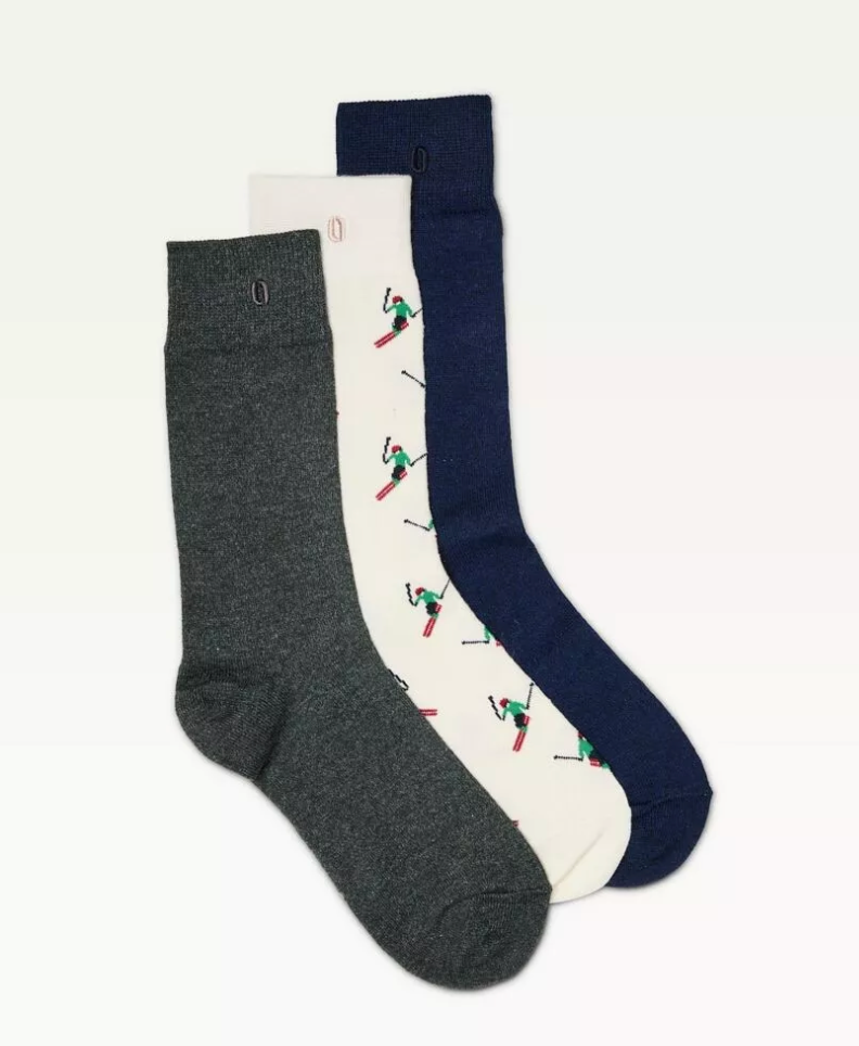 Chaussette Skieur - Marine vert