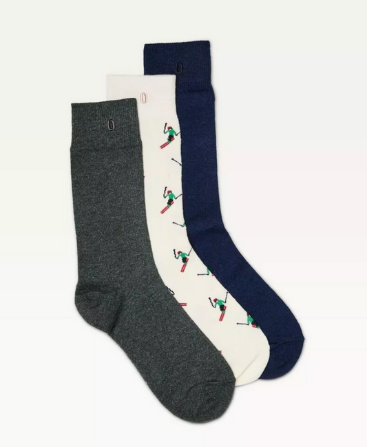 Chaussette Skieur - Marine vert