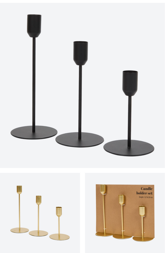 Bougeoir 3 pièces trio chandelier