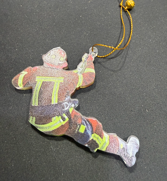 Boule  Noël Pompiers Sapin