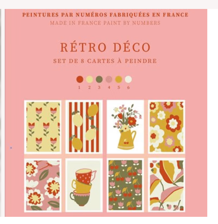 Set de peinture cartes assorties - Retro Deco