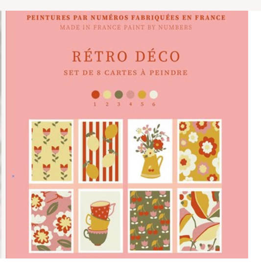 Set de peinture cartes assorties - Retro Deco