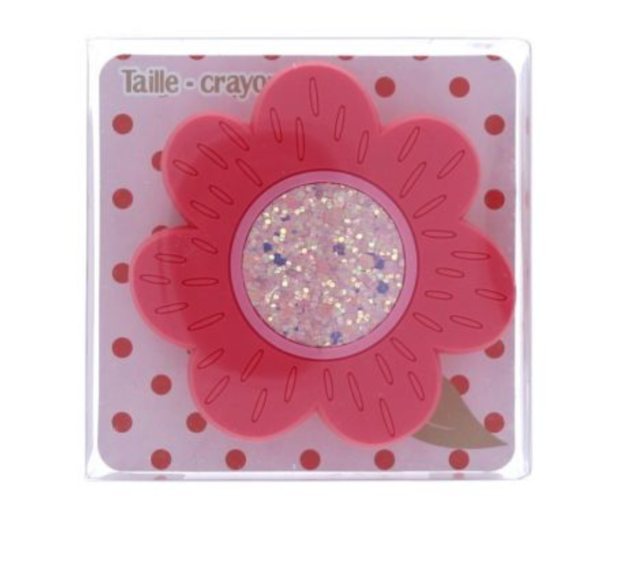 Taille crayon fleur à paillettes