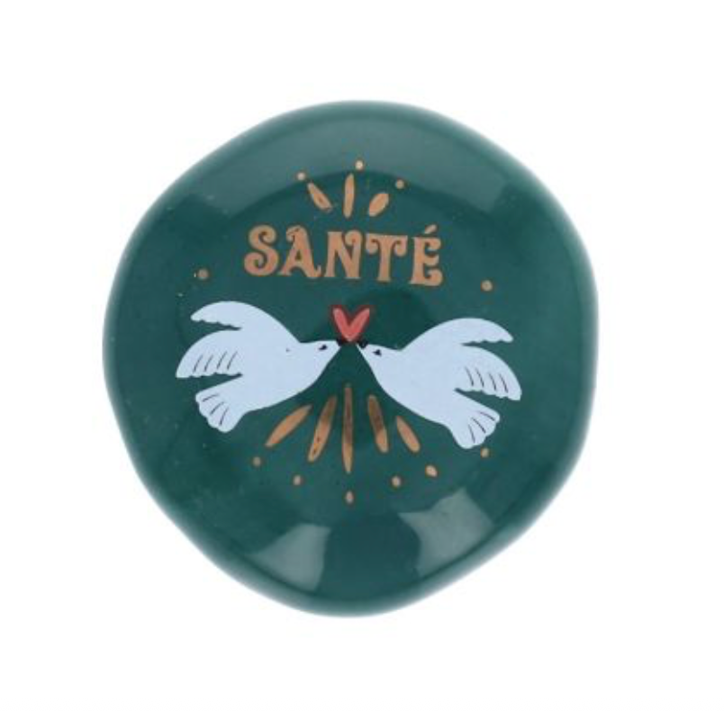 oiseau vert santé céramique