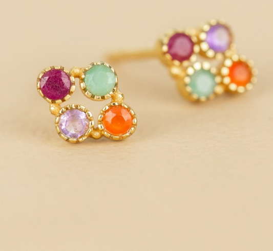 Puces oreilles 4 pierres P.O.