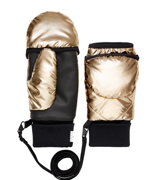 Moufles convertibles doré XS/S