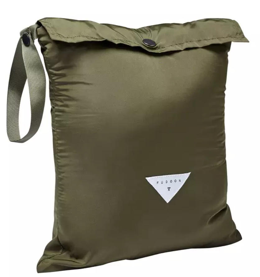 Capuche doudoune kaki et écru effet mouton