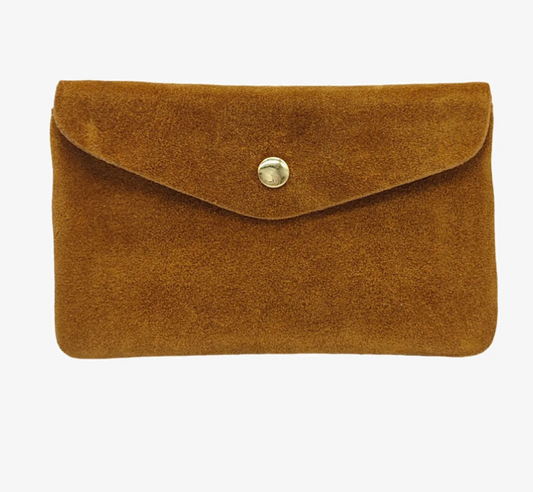 Porte Monnaie cuir daim grand modèle