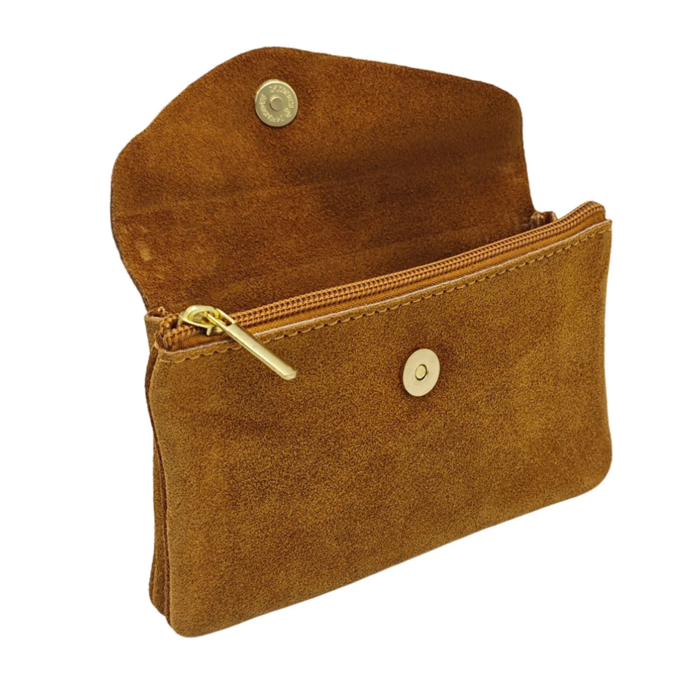 Porte Monnaie cuir daim grand modèle