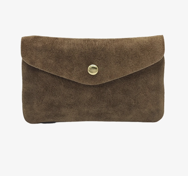 Porte Monnaie cuir daim grand modèle