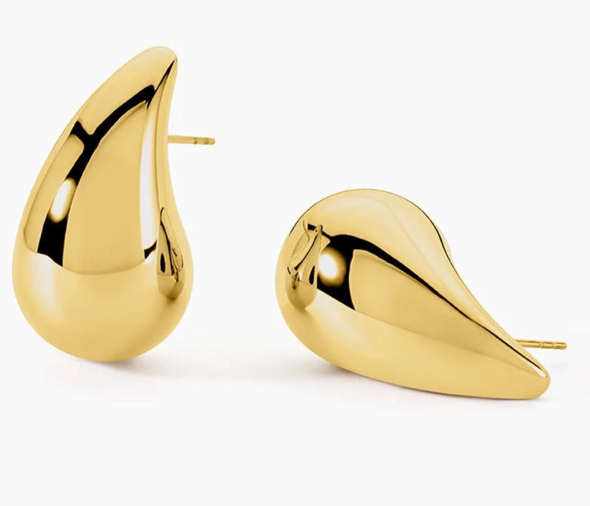 Boucles d'oreilles mini gouttes dorées