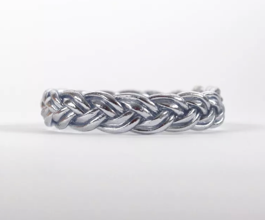Kumali tressé double argent