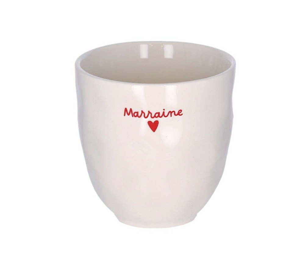 Tasse à café message "marraine"