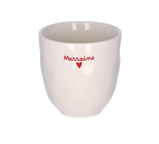 Tasse à café message "marraine"