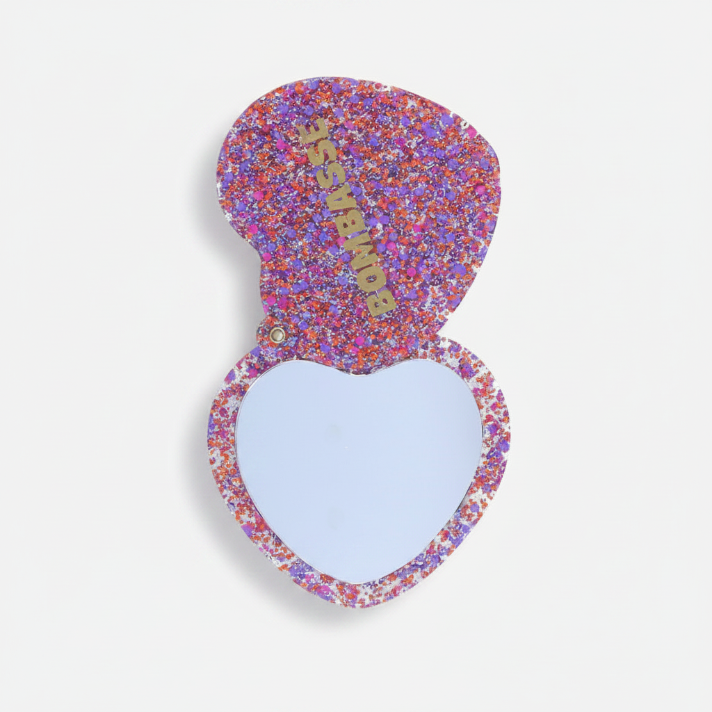 Miroir de poche coeur bombasse