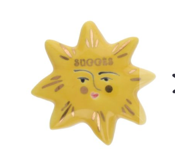 porte bonheur soleil jaune succès céramique