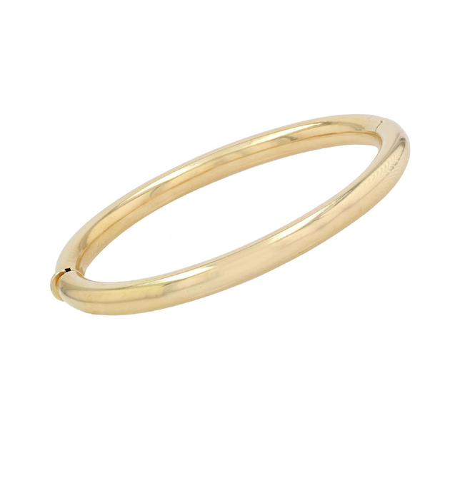 bracelet rigide dore fermé fin