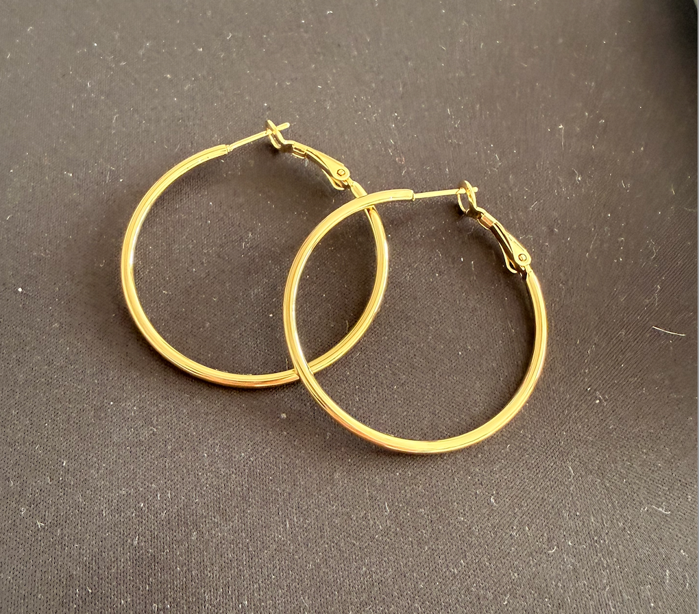 boucle oreille créole simple dore grande
