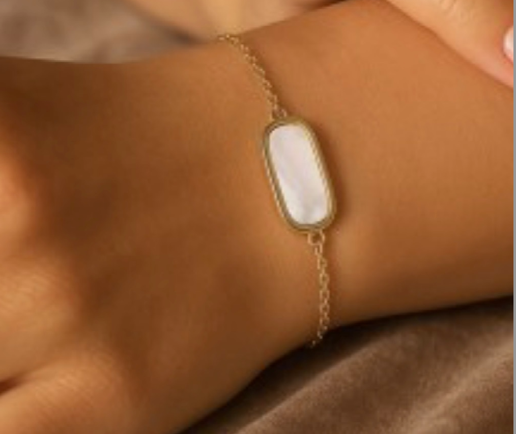 bracelet dore nacre