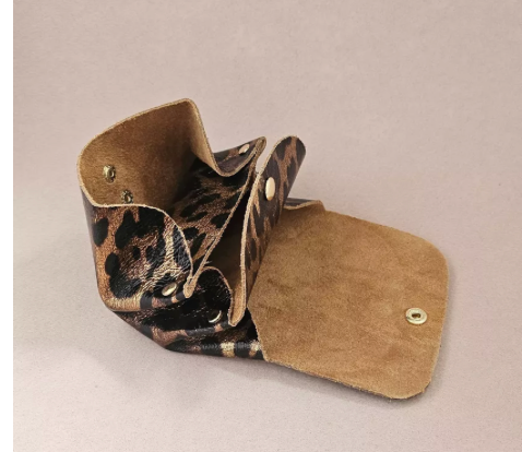 porte monnaie irisé cuir 3 poches trieur