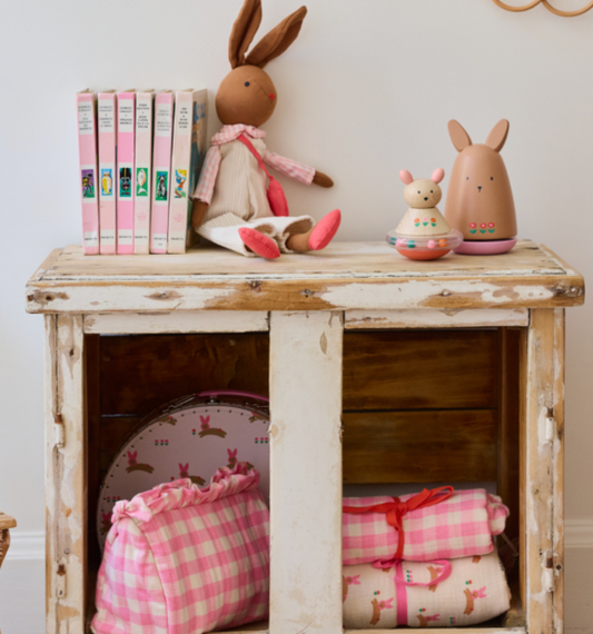 Trousse de toilette vichy rose - Chichi pompon
