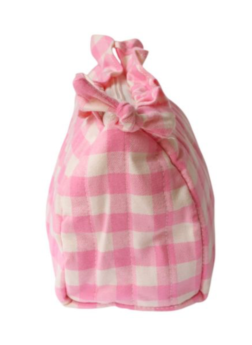 Trousse de toilette vichy rose - Chichi pompon