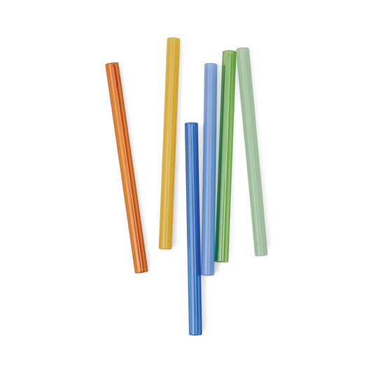 Pailles en verre coloré