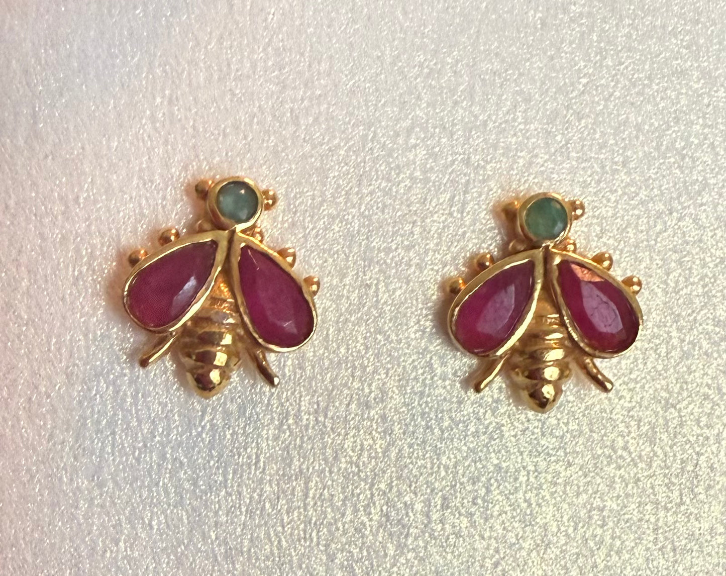 Puces oreilles Abeilles 3 pierres P.O.