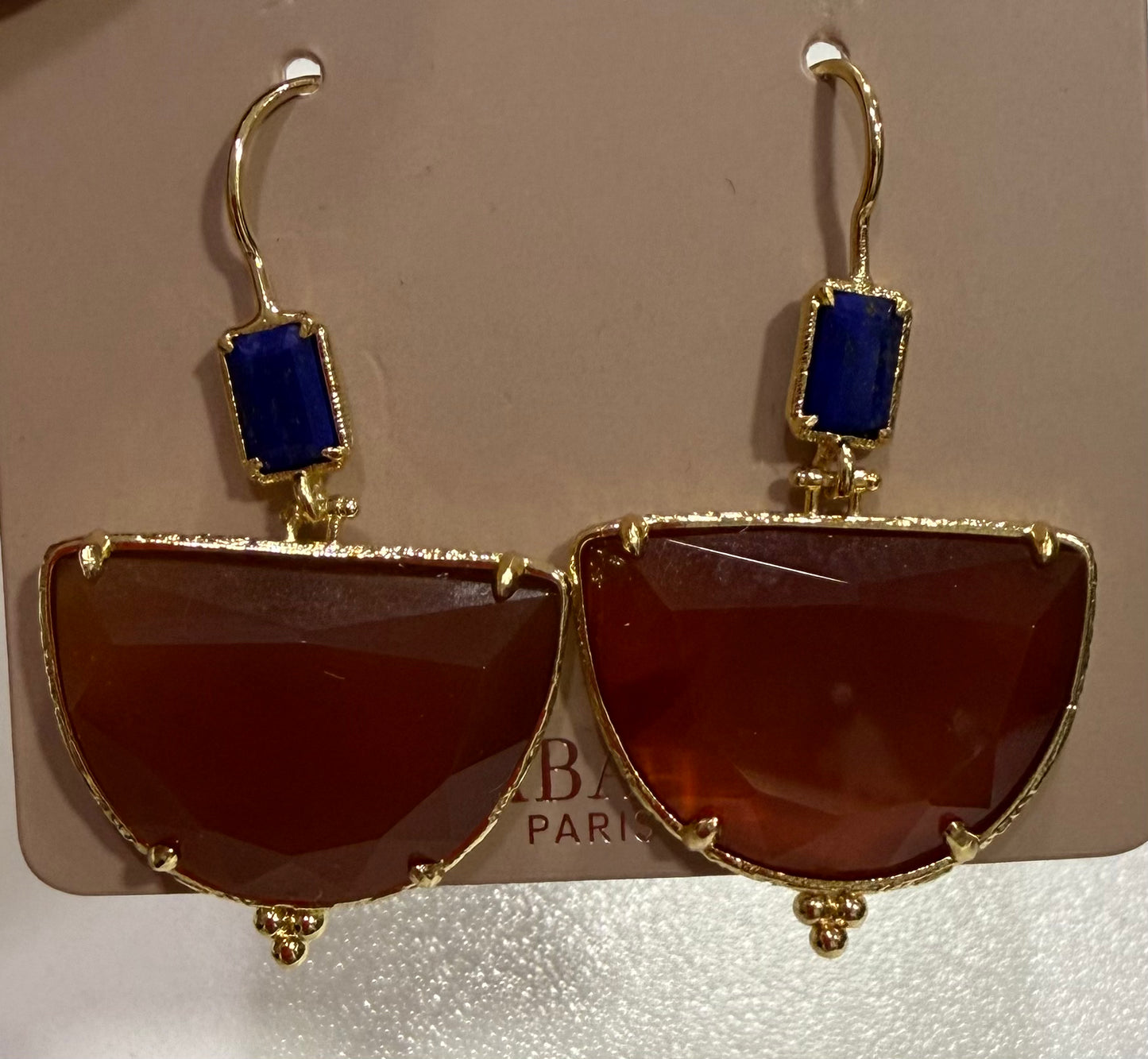 Boucles d'oreilles pierres bleues