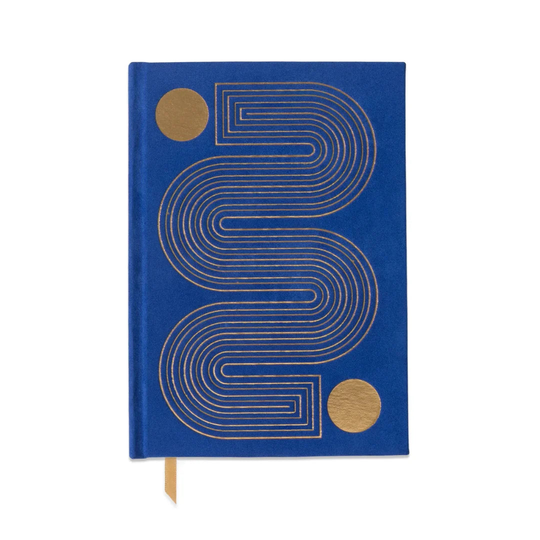 Carnet bleu velours