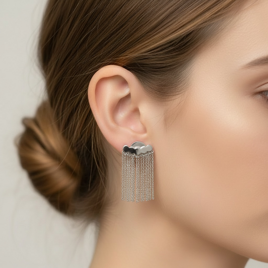 Boucles d'oreilles Julia Argentée