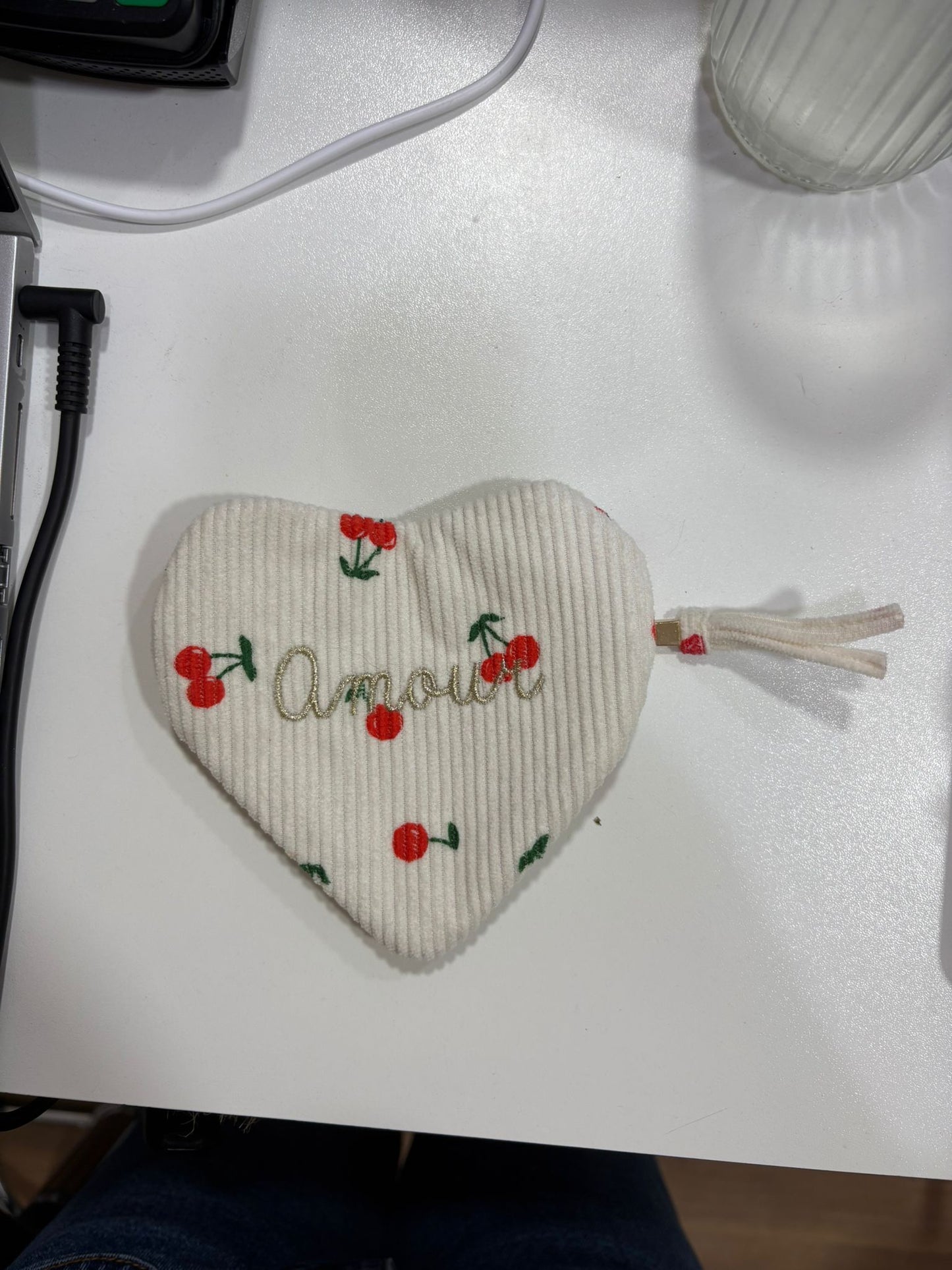 Porte monnaie message coeur