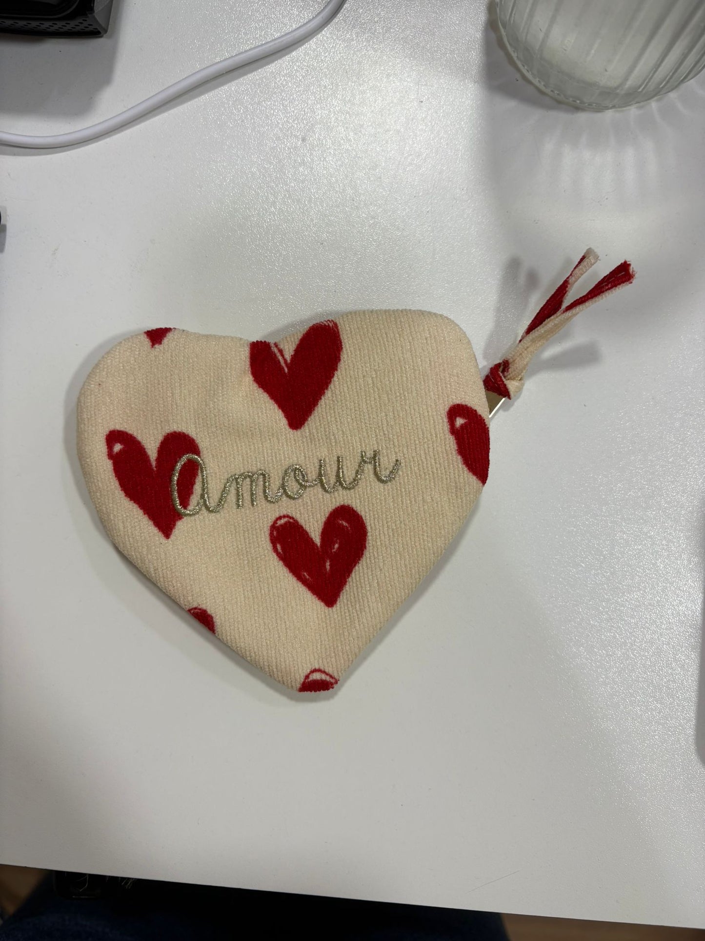 Porte monnaie message coeur