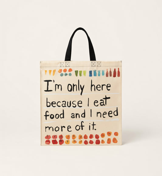 Sac "i'm only here because i eat food and i need more of it"