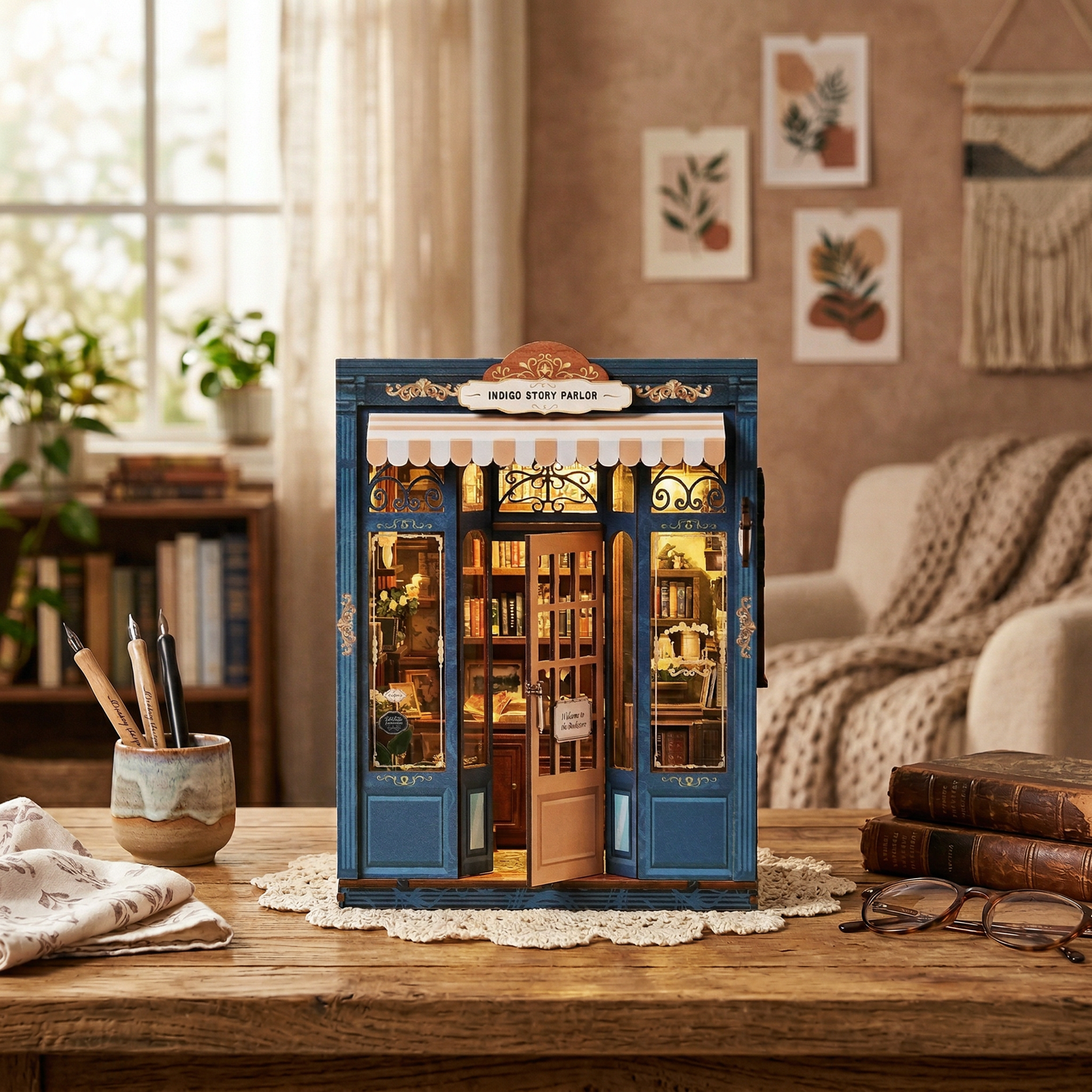 Kit DIY Book Nook : Salon d'histoires Indigo