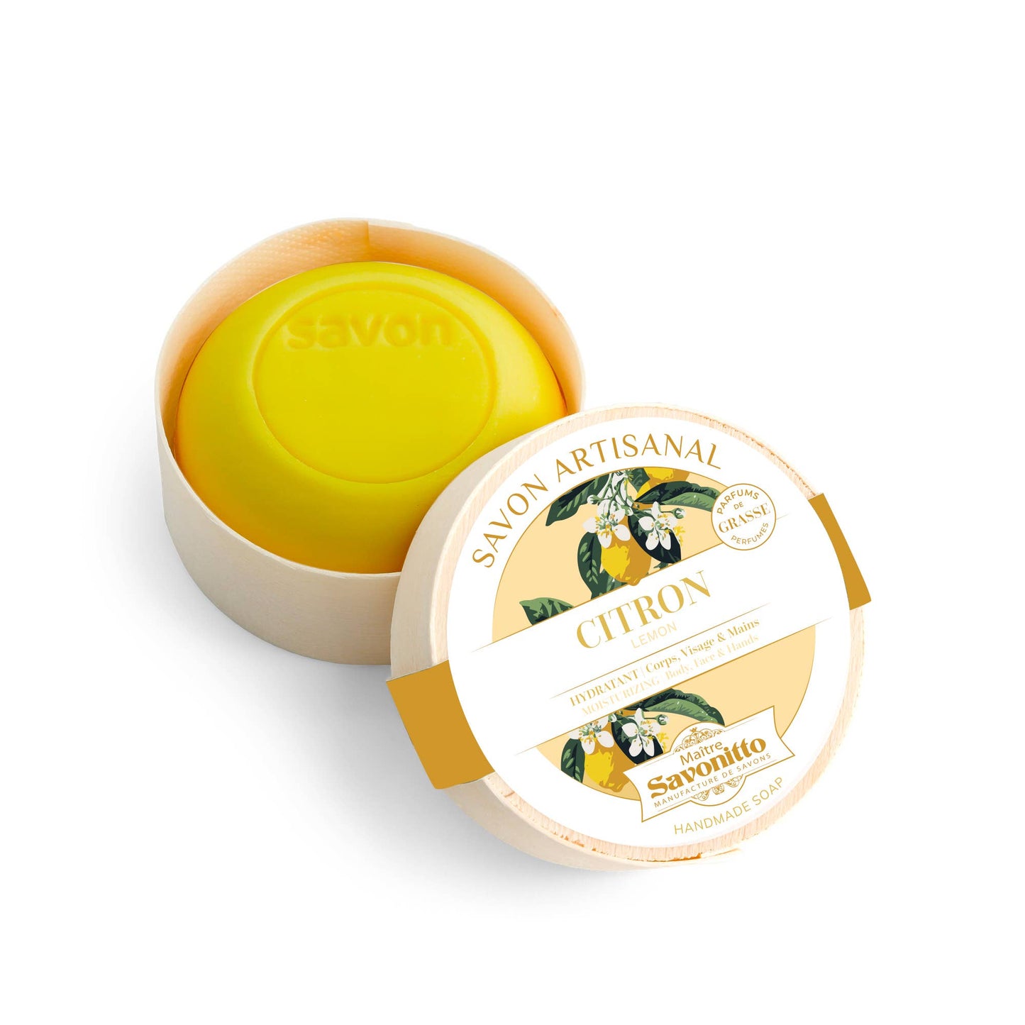  Savon citron dans boite en bois 100g