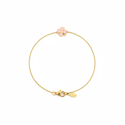 Bracelet trèfle rose e-commerce