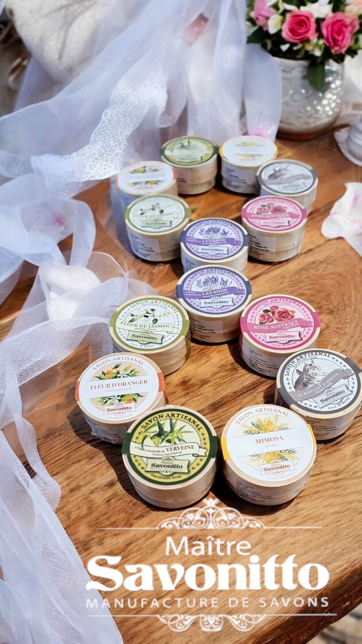 Savon Miel & Fleur d'Oranger dans Boîte en Bois 100g