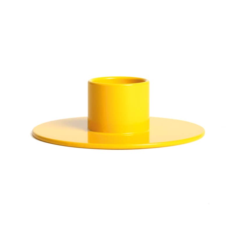 Porte-bougie POP jaune signalisation 22 mm