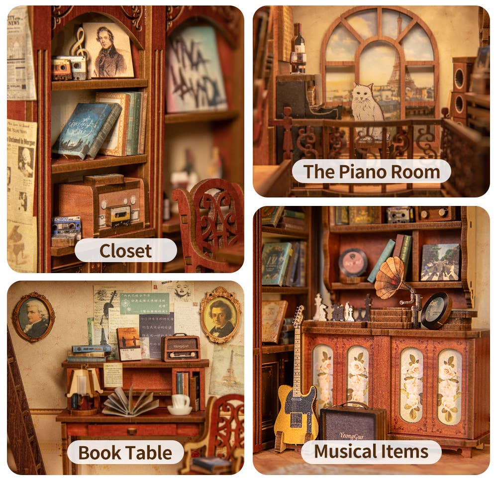 Book Nook : the secret rhythmwith avec cache-poussière