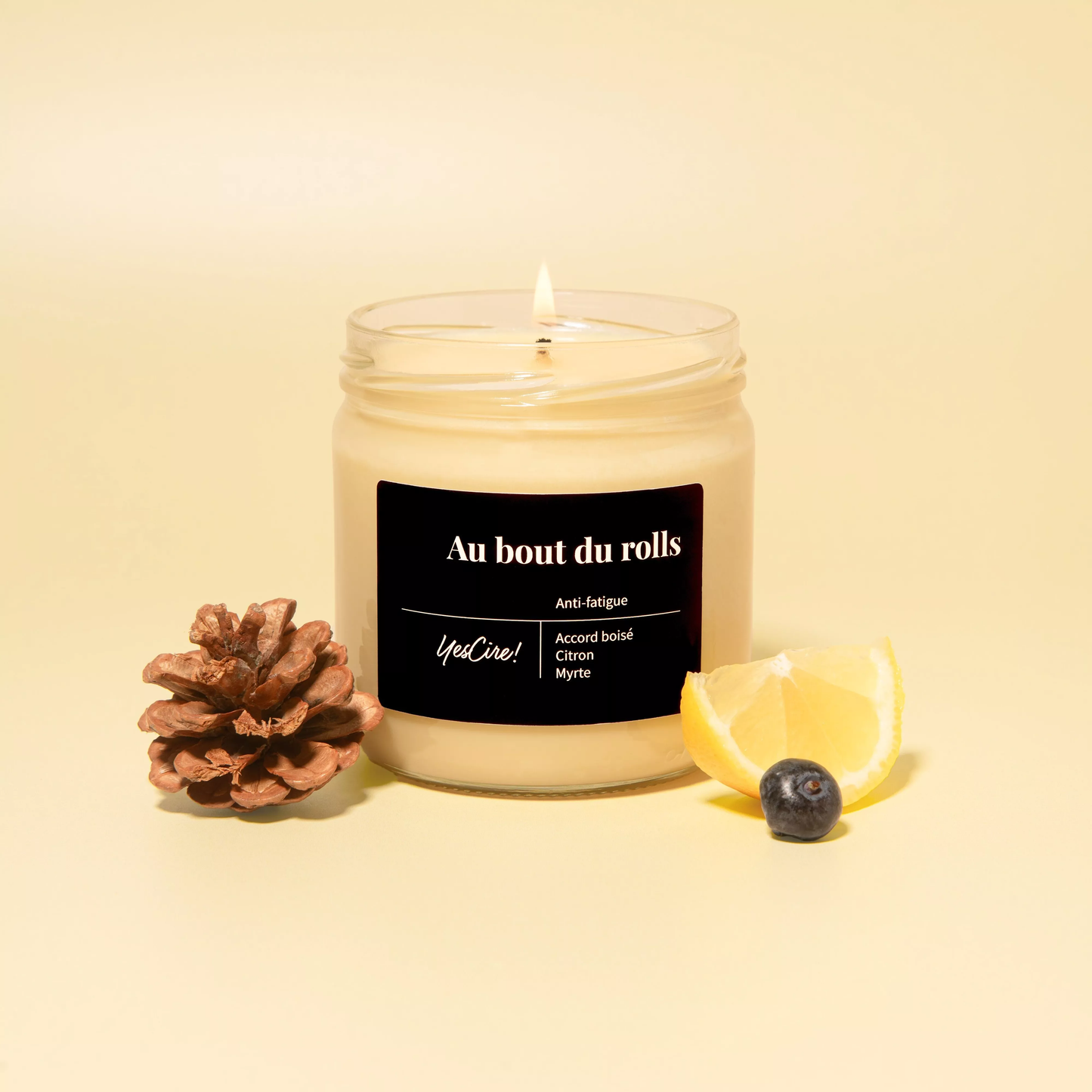 Bougie parfumée message /pierre