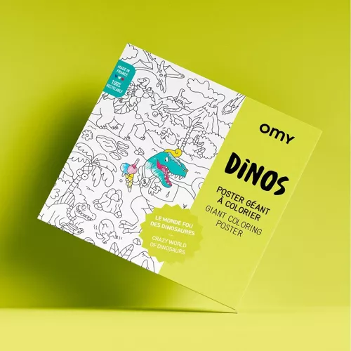 Poster géant à colorier DINOS