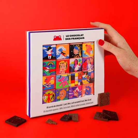 Coffret 16 carrés de chocolat - 4 recettes