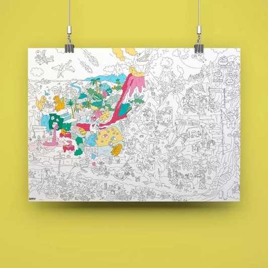 Poster géant à colorier DINOS