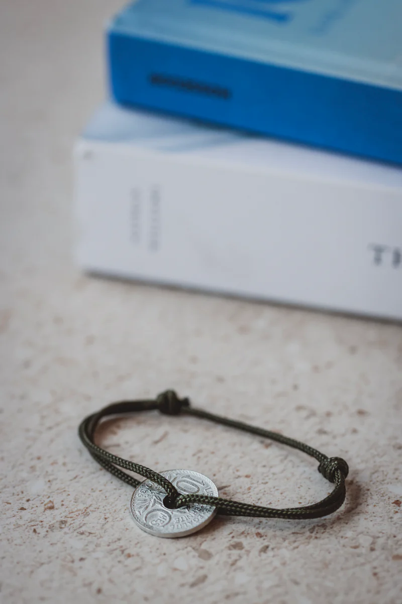 Bracelet Homme Cordon Argent