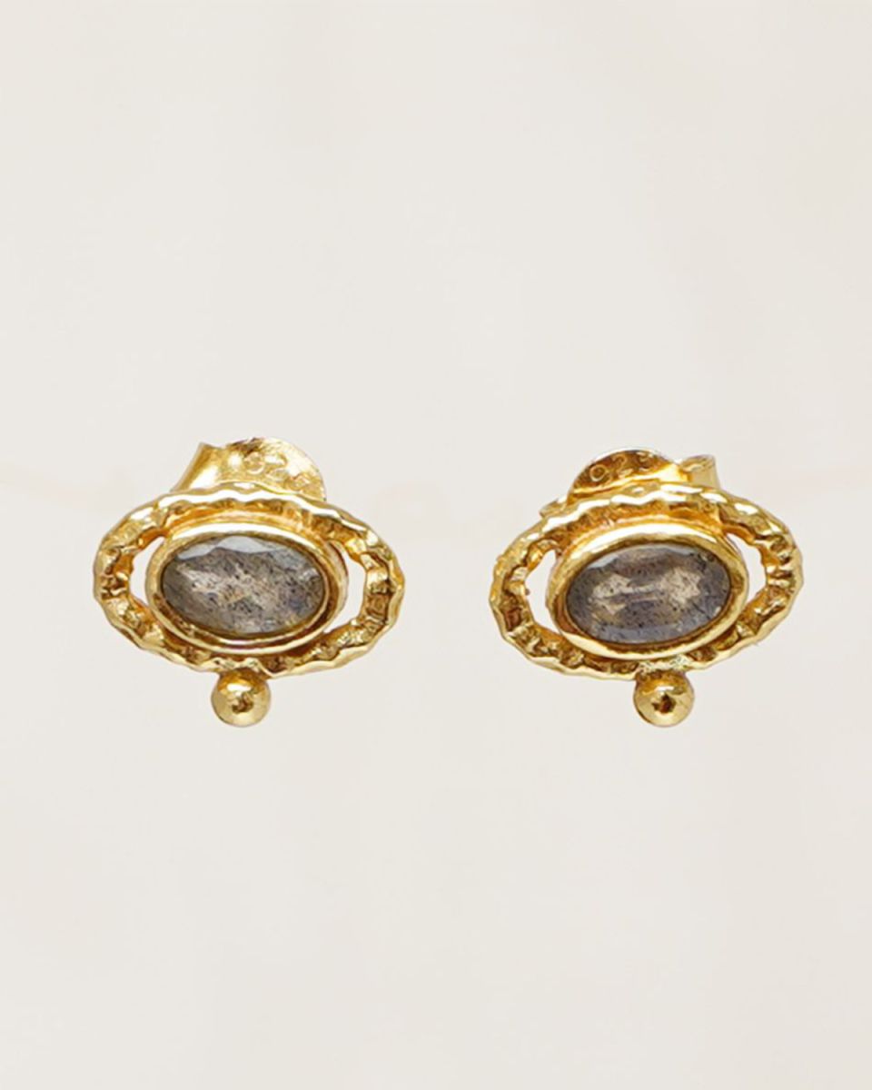 Puces d'oreilles P.O. Labradorite