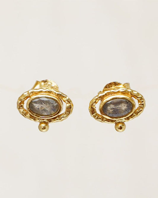 Puces d'oreilles P.O. Labradorite
