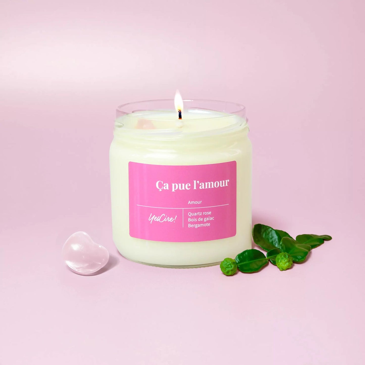 Bougie parfumée message /pierre